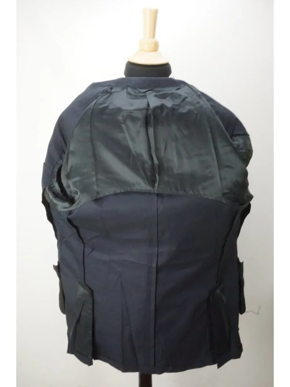 Burberry London Blue 100% Cotton 2 Pc Suit Jacket Pants 46L US BRAND NEW